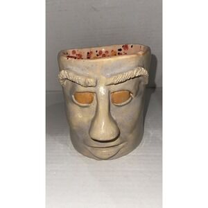 D Sturdivant Ceramic Face Vase ugly face pottery